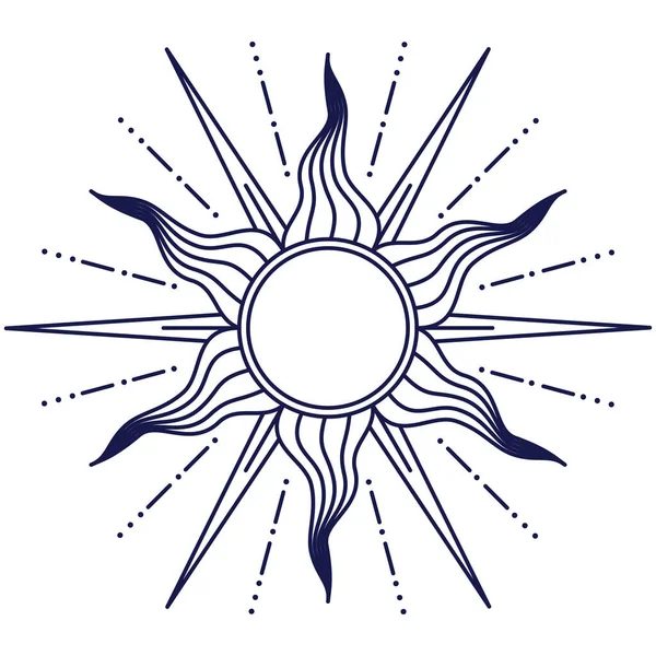 태양의 스타일은 배경에 분리되어 일러스트 — 스톡 벡터