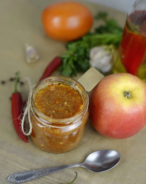 sauces in bottles on the table