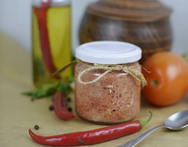 Sauces Bouteilles Sur Table — Photo