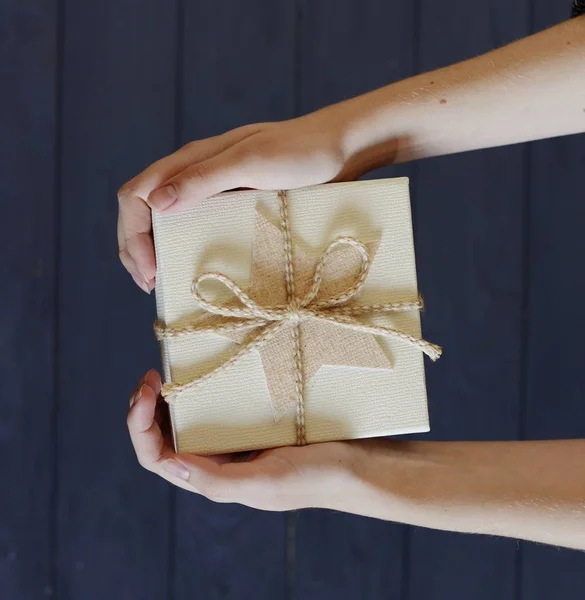 Handmade Gift Boxes Table — Stock Photo, Image