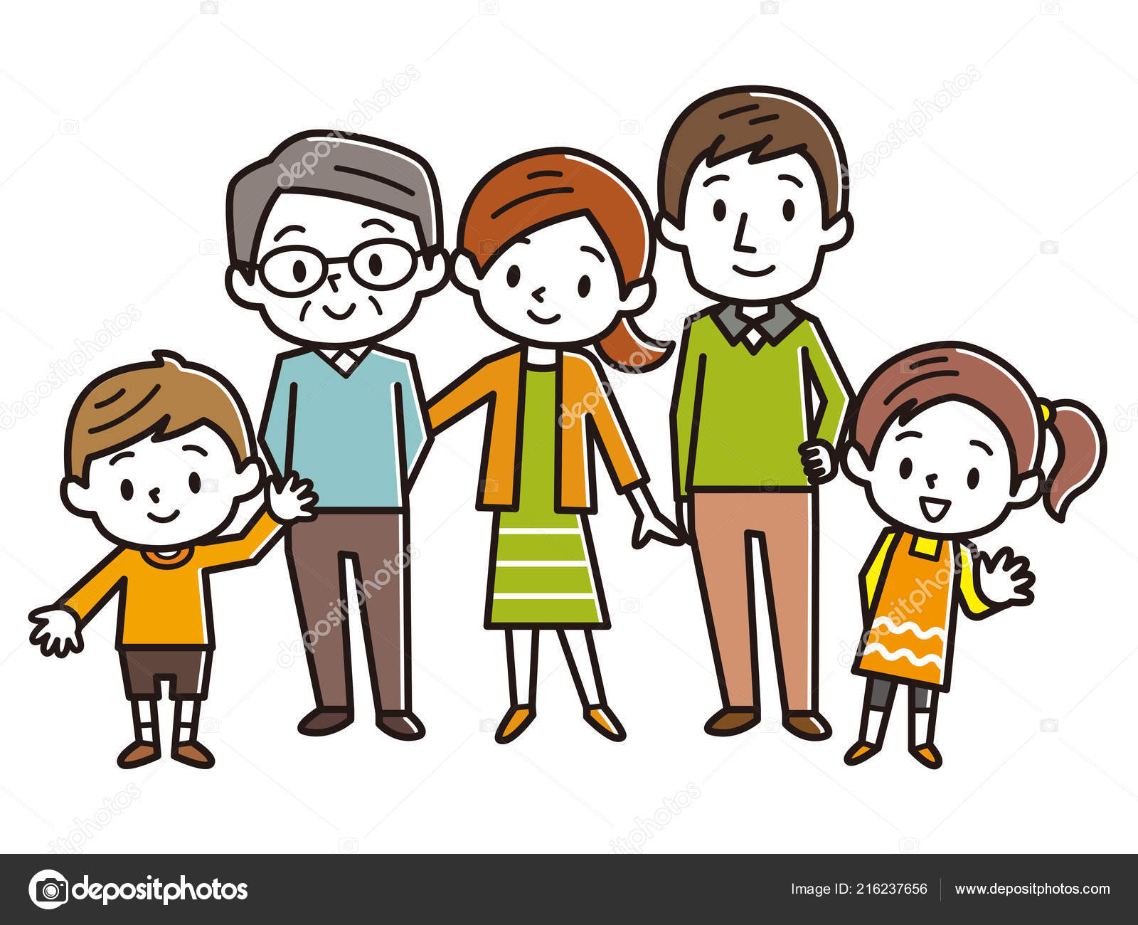 Download Big Happy Family Vector Illustration — Stock Vector ...