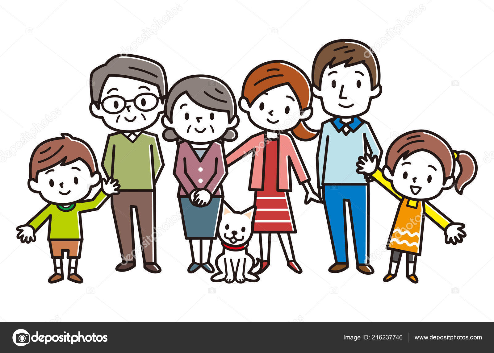 Animation happy family Vector Art Stock Images | Depositphotos