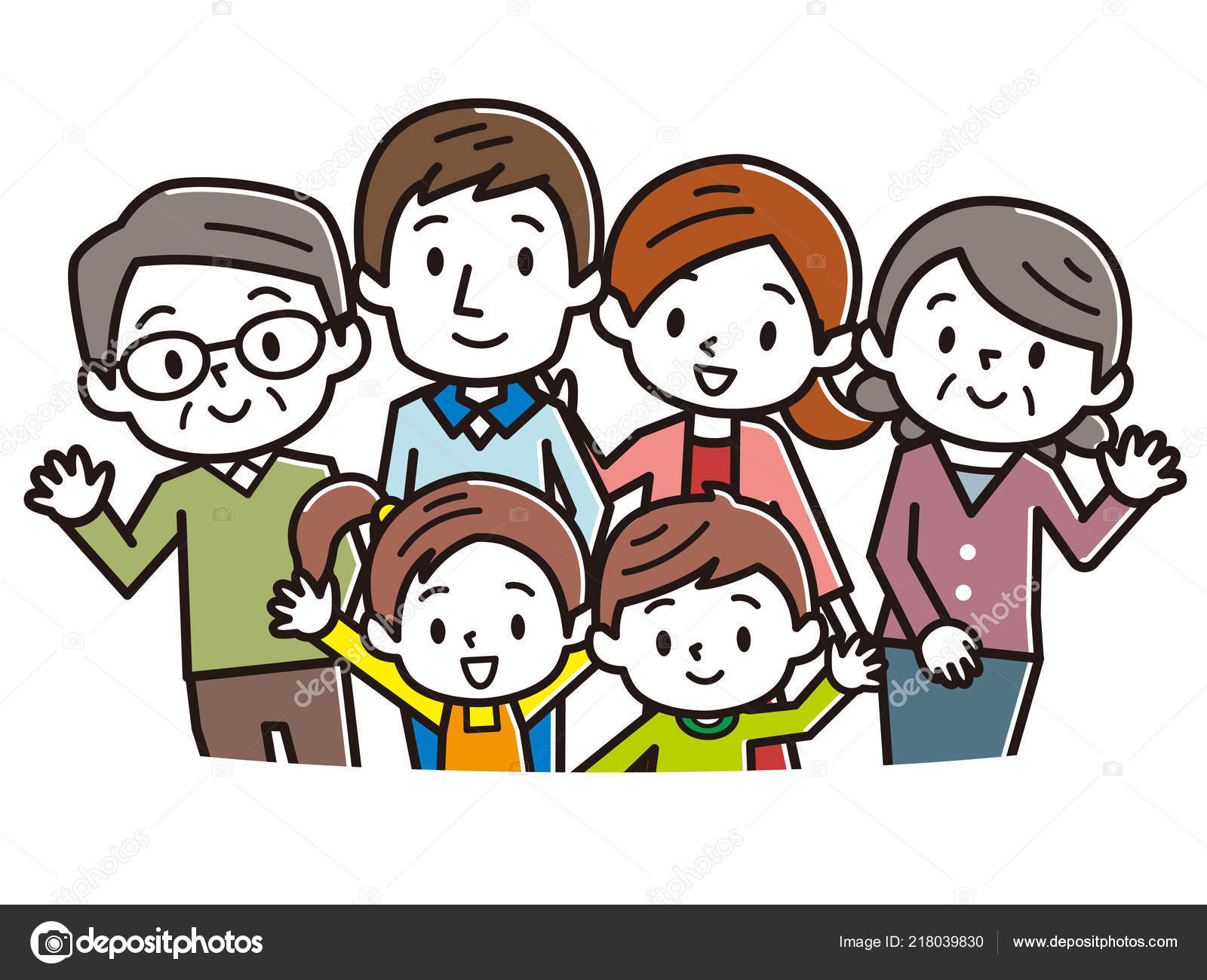 Animation happy family Vector Art Stock Images | Depositphotos