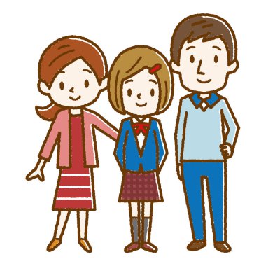 Anne ve kızı gülümseyen