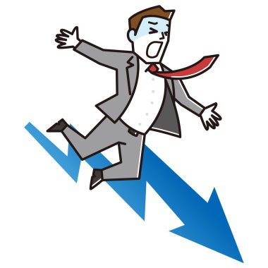 Grafikten düşen iş adamı