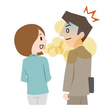 ağız kokusu ile kadın