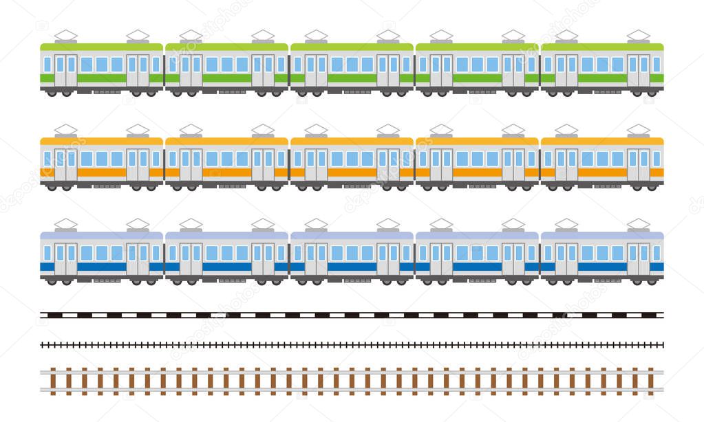 electric train car simple illustration