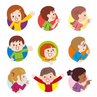 Çocuk en üstünde işaret.