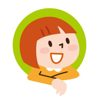 bir gülümseme ile kız