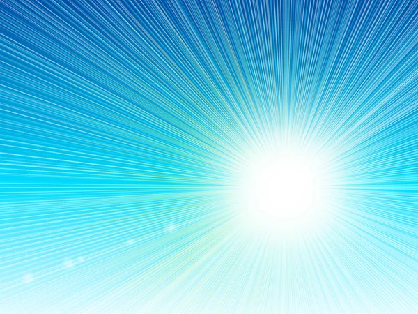 Mavi Parlatıcı ışınları patlama — Stok Vektör