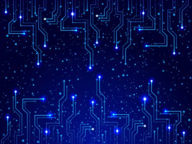 Özet satırları devre ışıklar teknoloji kavramı