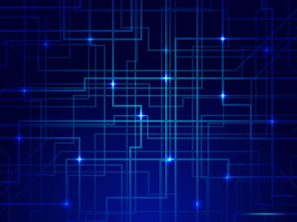 Abstract Lines Circuit Lights technology concept