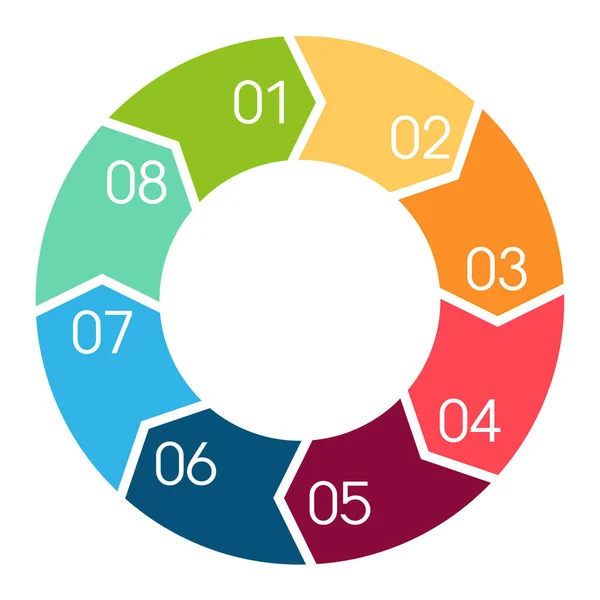 Flechas de círculo vectorial para infografía . — Vector de stock