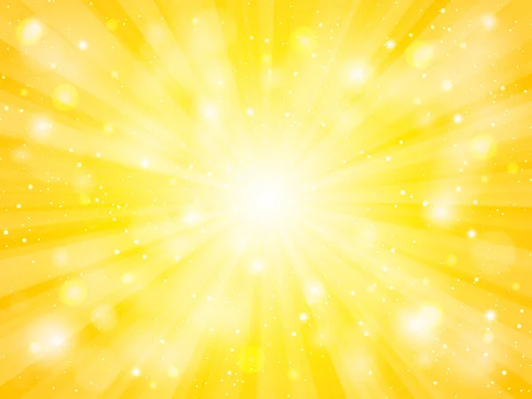 Vektor slunce s objektivem odlesk žlutého abstraktní pozadí — Stockový vektor