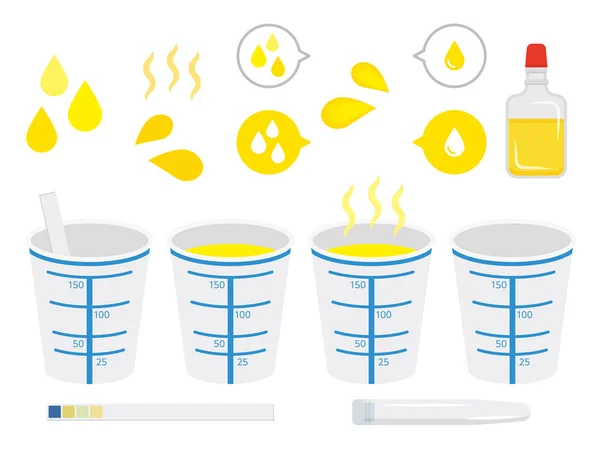 Urine samples for analysis — Stock Illustration Urine samples for analysis Vector Graphics