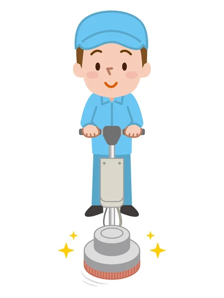 Cleaning workers. Professional cleaning staff. — Stock Vector