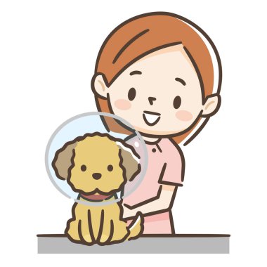 Elizabeth yakalı hemşire ve köpek