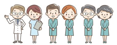 Sağlık kontrolü ve sağlık çalışanları alan kişiler