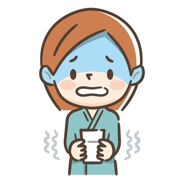 Young women who dislike barium testing — 스톡 벡터