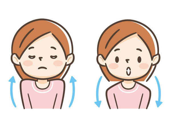 Young woman taking a deep breath