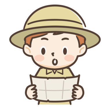 Maceracı çocuk bir harita ya bakıyor