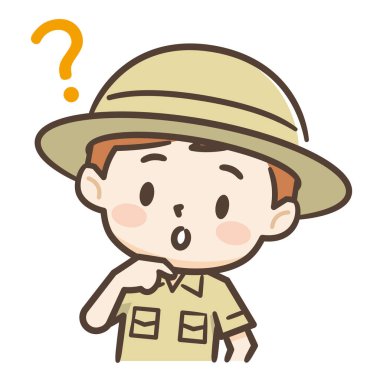 Maceracı sevimli bir çocuk İllüstrasyon, şüphe düşünün