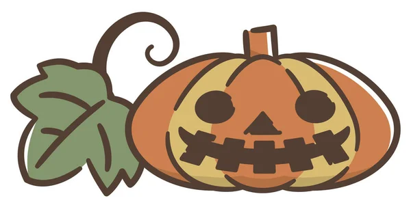 Halloween dýně izolované na bílém pozadí — Stockový vektor