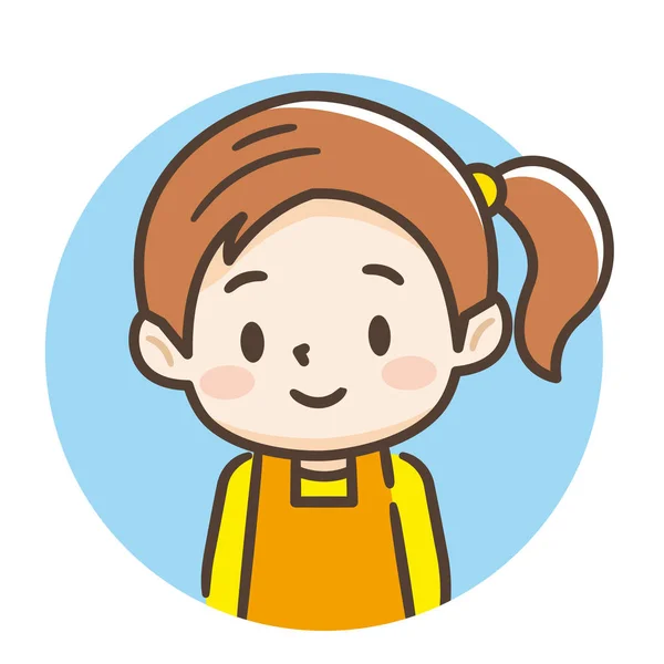 Ilustración de chica linda sonriente — Vector de stock