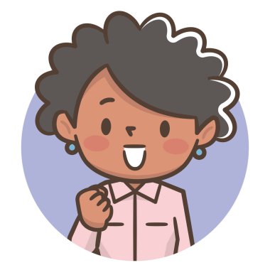 Gülümseyen genç bir kadının tasviri