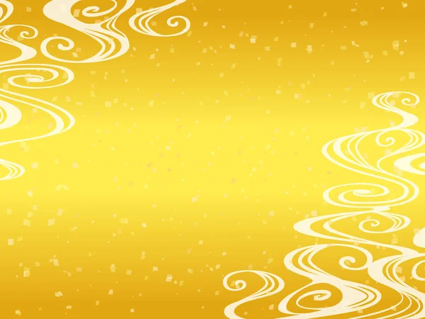 Goldene japanische Muster Hintergrundbild — Stockvektor