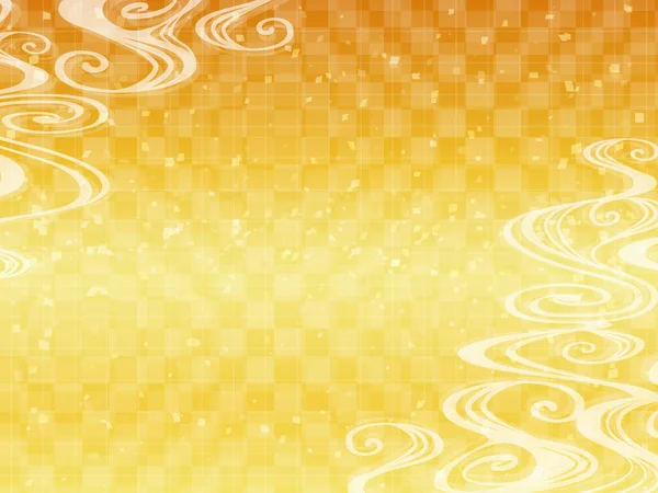 Goldene japanische Muster Hintergrundbild — Stockvektor