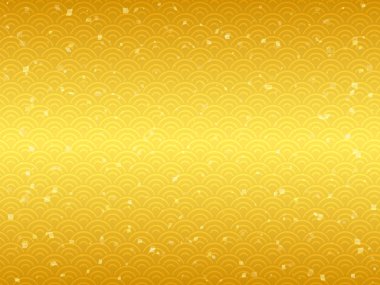 Altın Japon desenli arkaplan resmi