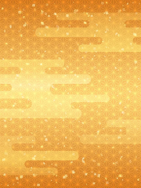 Golden motif japonais image de fond — Image vectorielle