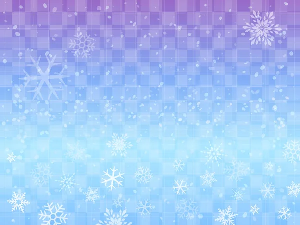 Textura vectorial azul claro con copos de nieve de colores. — Vector de stock