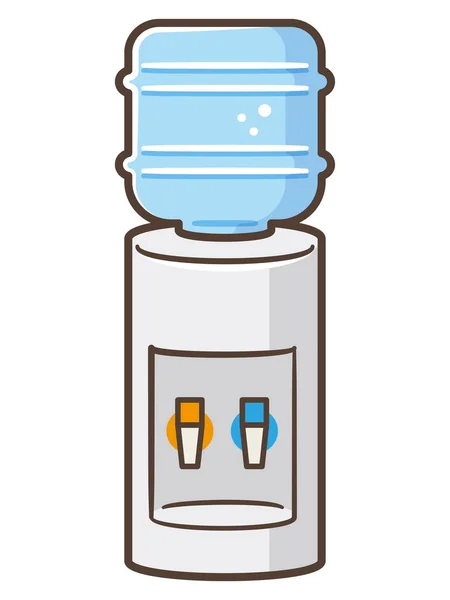 Enfriador Agua Agua Embotellada Ilustración Icono Esquema Plano Vectorial Aislado — Vector de stock