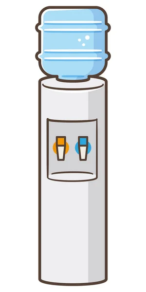 Enfriador Agua Agua Embotellada Ilustración Icono Esquema Plano Vectorial Aislado — Vector de stock