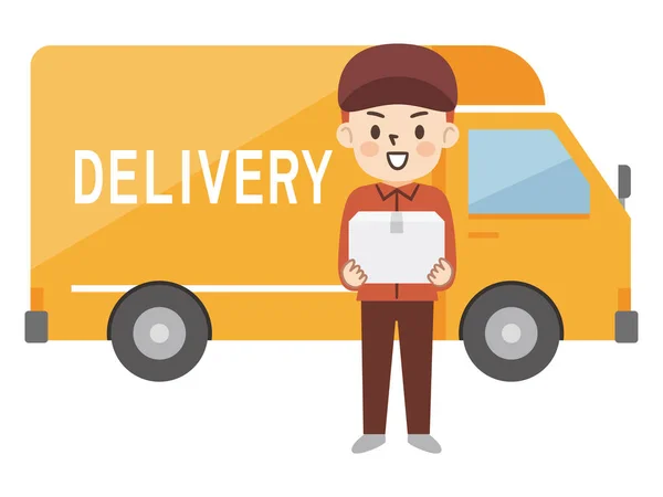 Delivery Courier Delivery Vehicle — Stock Vector