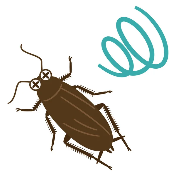 Ilustración Una Cucaracha Agonizante — Archivo Imágenes Vectoriales