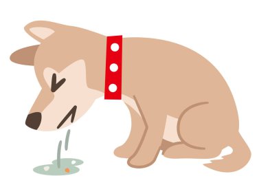 Beyaz arka planda kusan bir köpeğin tasviri