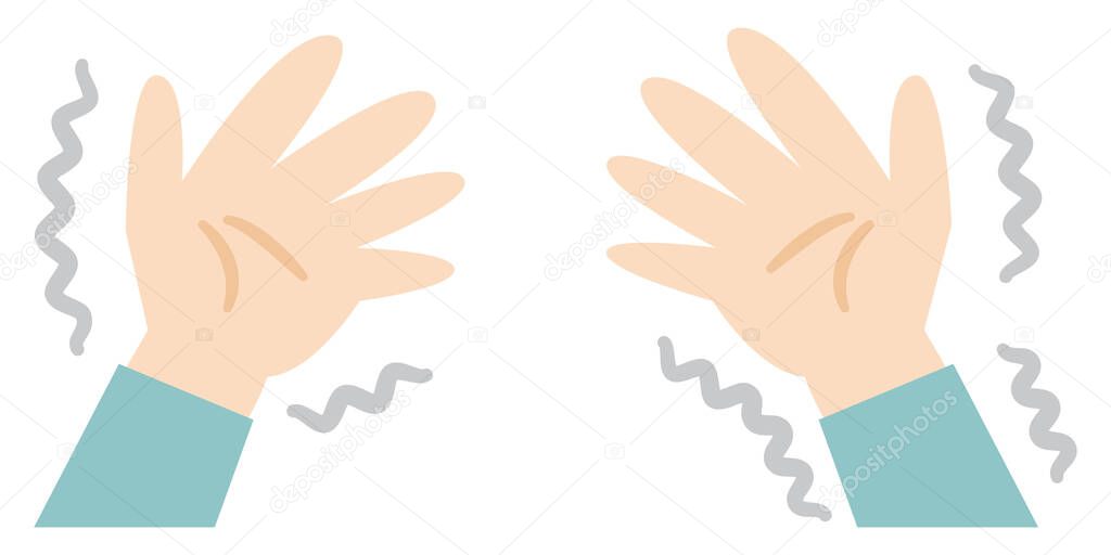 Flat illustration of hand shake