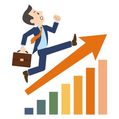 İş adamlarının ve grafiklerin iş imajı