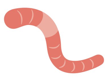 Şirin bir Solucan 'ın Vektör İllüstrasyonu