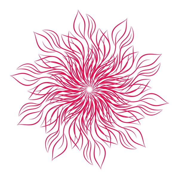 Mandala. Beyaz arka plan üzerinde izole yuvarlak çiçek süsleme. Dekoratif öğe. Vektör çizim davetiye, tebrik kartları için anahat, T-shirt ve diğer öğeleri Yazdır.