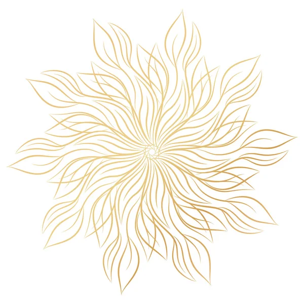 Mandala. Beyaz arka plan üzerinde izole yuvarlak çiçek süsleme. Dekoratif öğe. Vektör çizim davetiye, tebrik kartları için anahat, T-shirt ve diğer öğeleri Yazdır.