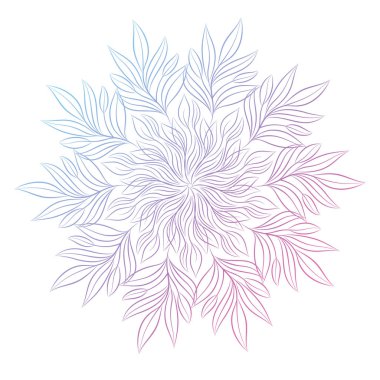 Mandala. Beyaz arka plan üzerinde izole yuvarlak çiçek süsleme. Dekoratif öğe. Vektör çizim davetiye, tebrik kartları için anahat, T-shirt ve diğer öğeleri Yazdır.