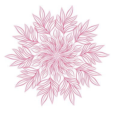 Mandala. Beyaz arka plan üzerinde izole yuvarlak çiçek süsleme. Dekoratif öğe. Vektör çizim davetiye, tebrik kartları için anahat, T-shirt ve diğer öğeleri Yazdır.