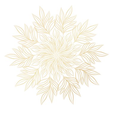 Mandala. Beyaz arka plan üzerinde izole yuvarlak çiçek süsleme. Dekoratif öğe. Vektör çizim davetiye, tebrik kartları için anahat, T-shirt ve diğer öğeleri Yazdır.