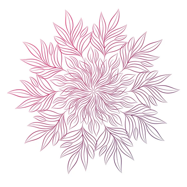 Mandala. Beyaz arka plan üzerinde izole yuvarlak çiçek süsleme. Dekoratif öğe. Vektör çizim davetiye, tebrik kartları için anahat, T-shirt ve diğer öğeleri Yazdır.