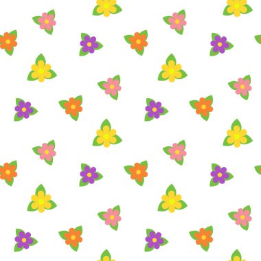 Kağıt, duvar kağıdı, web sayfası arka planı ve daha fazla kaydırma için bahar çiçekleri ile Paskalya seamless modeli.