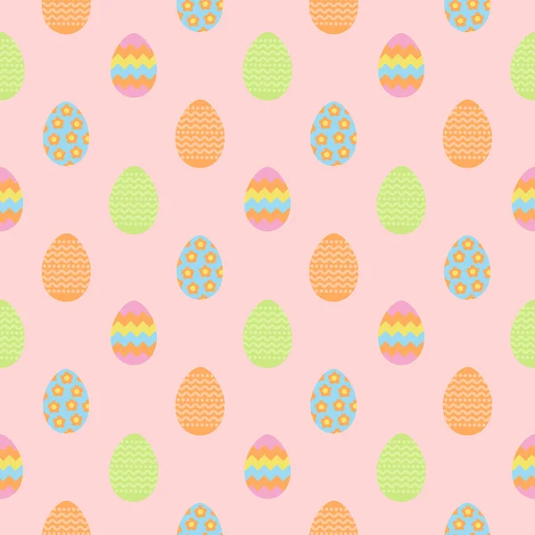Kağıt, duvar kağıdı, web sayfası arka planı ve daha fazla kaydırma için renkli yumurta Paskalya seamless modeli.